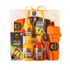 Gourmet gift set with Siam BBQ and sauce products on a white background