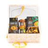 Curry kit with various curry products in a decorative box on a white background