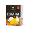 Box of Siam Sticky Rice with mango and rice illustration on a white background